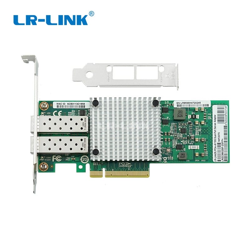 LR-LINK 9802bf-2sfp 10GB Ethernet Card mạng PCIe X8 cổng kép sợi quang máy chủ Adapter Intel 82599 tương thích X520-DA2