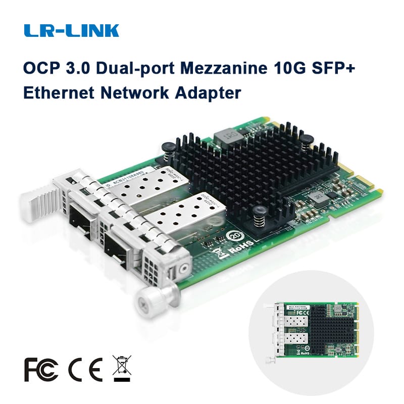 LR-LINK 3012pf 10GB Card mạng Nic với Intel chip 82599es Dual-Port lửng SFP Ethernet Adapter ocp3.0