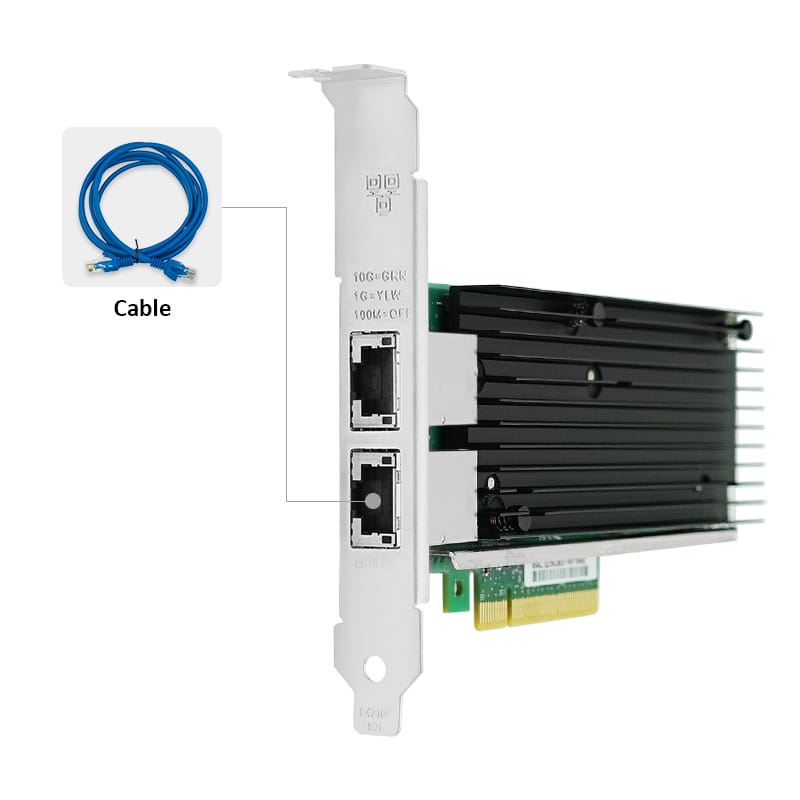 LR-LINK 9802bt 10GB PCIe card mạng Ethernet máy chủ Adapter Dual-Port Nic dựa trên Intel X540-T2