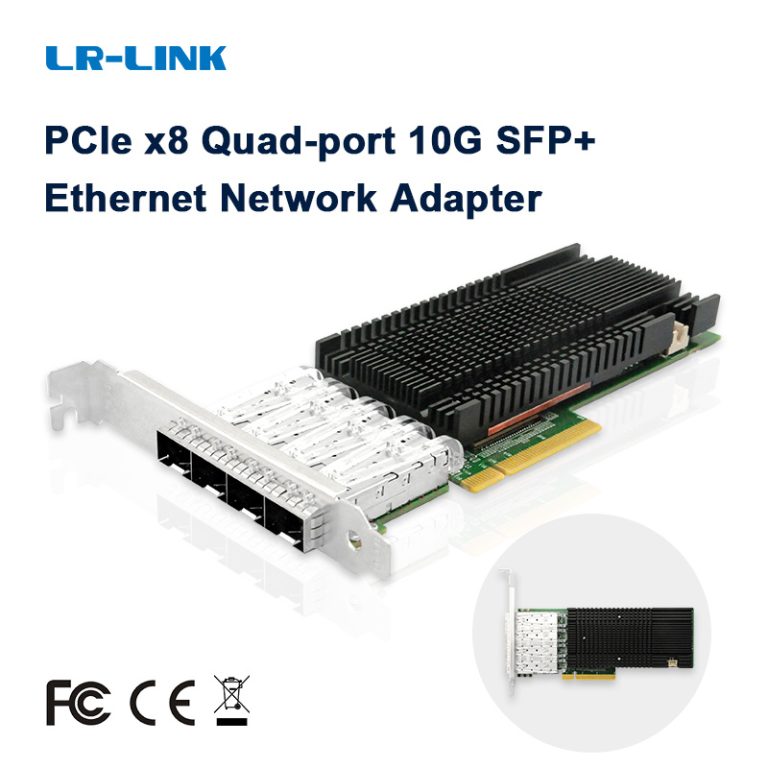 LR-LINK 1024pf 10GB PCI-E Nic card mạng, với Intel 82599es chipset, Quad SFP Port, PCI Express Ethernet Lan Adapter